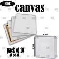 10 Pieces of 6 x 6 Canvas Boards For Painting Canvas For Painting Canvas Panels 100% Small Cotton Stretched. 