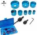 Hole Saw Cutting Kit 11 Pcs Wood, Carbon Steel Cutter Circular Round Drill Bit - Gypsum Cutter - Ceiling hole cutter - cartify. 