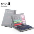 Portable PU Leather Passport Holder Wallet – RFID Blocking Passport Holder Wallet with Multi-Position ID Card and Credit Card Slots & Coin Purse for Men and Women. 