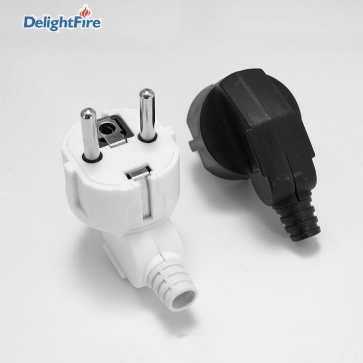 1pcs EU 4.8mm 16A Male Outlets Rewireable Power Plug Schuko France Germany Adapter Extension Cord Connector Plug