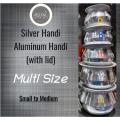 Silver Handi _Silver Pateeli_Silver Degchi with Lid (Small to Medium). 