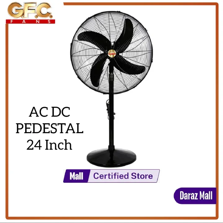 GFC AC DC Pedestal Fan Myga Copper 24 Inch Energy efficient Electrical ...