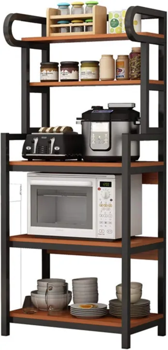5%20tier%20Kitchen%20rack%20Home%20shelf%20Microwave%20oven%20Stand%20Wood%20Storage%20-%20Image%204