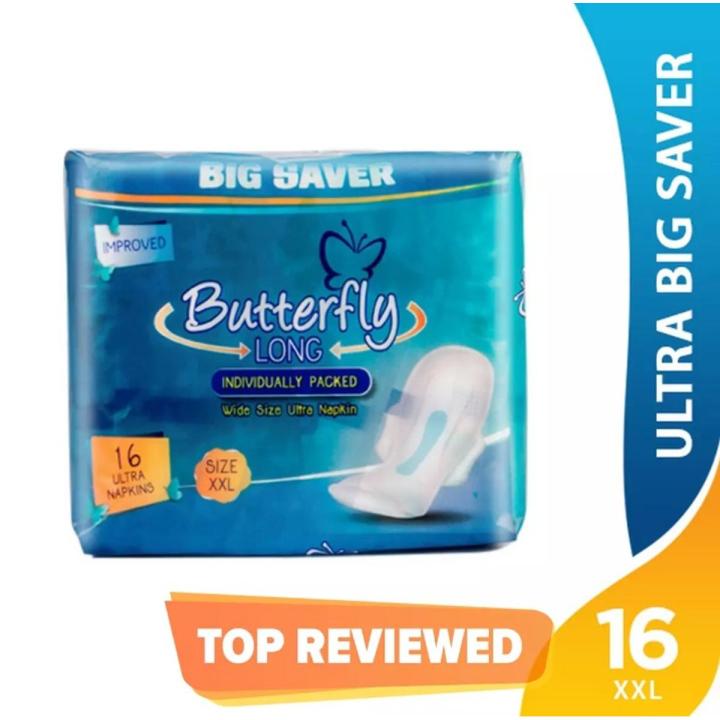 Butterfly Ultra Big Saver Sanitary Pads- Blue, XXL