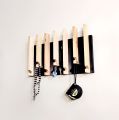 Solid wood modern Entryway Mail Key Organizer Modern Key holder for wall Entryway Organizer for Home Decor Black key holder. 
