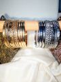 Gold & Silver-Plated Bangle Set of 12 Mix Designs – Stylish, Elegant & Perfect for Any Occasion. 