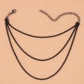 Fashion 3 Layers Crystal Anklet Bracelet High Heel Decor Bijoux Femme Leg Ankle Chain Foot Jewelry Barefoot Sandal For Women. 