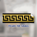 Golden Border Wall Stickers Pack Of 12 / 24 / 36 / 48 / 60 Pieces. 