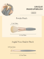 RUKI Window Mirror 5 PCS Makeup Brushes Set Soft, Eyeshadow Contour, Concealer, Brush, Foundation Beauty Cosmetic Makeup Brushes Tools. 