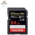 SanDisk Extreme PRO 64GB - 170 MB/s - SDXC / UHS-I / U3 / V30 - Memory Card. 
