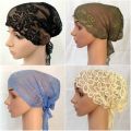 Elegant Lace Hijab Cap - Soft Net Underscarf for Women | Breathable, Lightweight & Stretchable Inner Cap | Non-Slip & Sweat-Wicking | Stylish Floral Design | Best for Hijabs, Scarves & Turbans | Perfect for Daily Wear, Prayer & Outdoor Activities. 