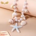 High-quality Necklace Exquisite Conch Starfish Necklace Elegant Beach Jewelry with Faux Pearls Perfect for Trendy Southeast Asian Buyers Exquisite Necklace. 
