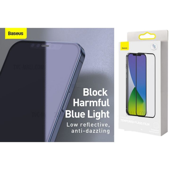 EAI STORE 2 PCS/Set Phone 12 MINI 5.4 inch - 0.3mm Anti Blue Ray Full screen and Full-glass Tempered Glass Film and - Anti Blue