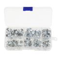 80Pcs M3 M4 M5 M6 M8 Zinc Plated 4 Claws T Nut Furniture Hardware Accessory Kit. 