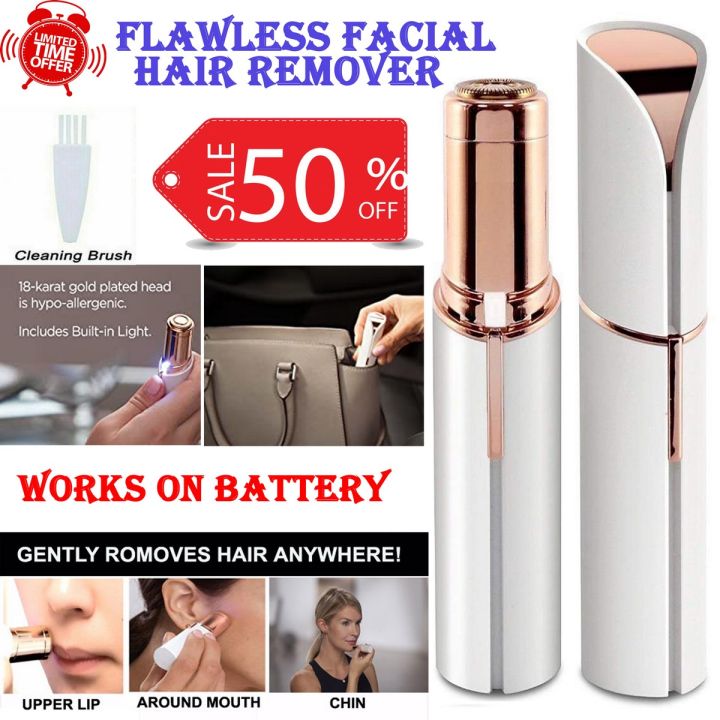Genuine Flawless Facial hair Remover eyebrow trimmer Shaper Professional Mini Electric Female Pen Shaving machine Ladies Instant Hair trimming machine Female Eyebrows Shaving machine Travel Essentials Face Care tool Best Original Quality Painless shaver