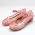Frozen 2 Ice and Snow Romance Elsa Girls' Sandals Cinderella Crystal Children's High Heels Princess Shoes. 