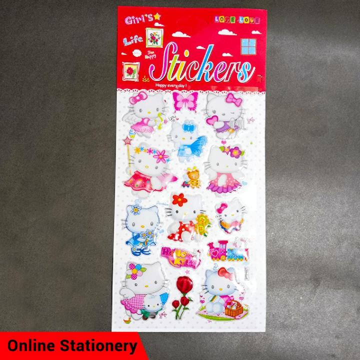 Hello Kitty Design Stickers For Walls, Desks, Mirrors, Books, Diaries, Journals & Notebooks