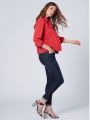HB Women Red Solid Jacket. 