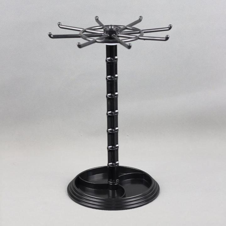 Jewelry Rotating Ring Display Holder Organizer Necklace Keychain Stand Rack Hook Yao Store