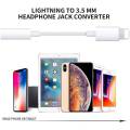Lightning to 3.5 mm Headphone Jack Adapter for iPhone 11/11 Pro/11 Pro Max/Xs/Xs Max/XR/iPhone 8/8 Plus/X (10) / 7/7 Plus, Music Control Calling Function Supported - White. 