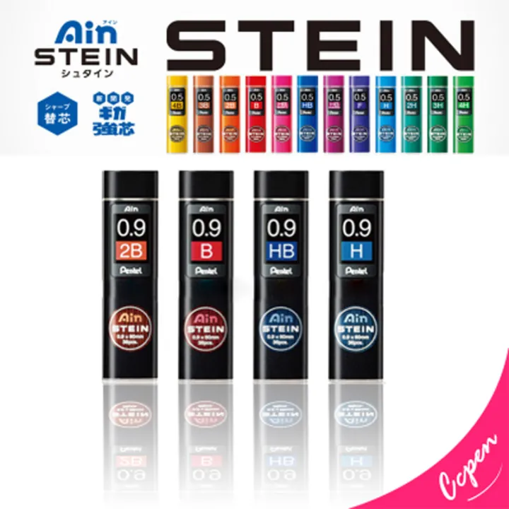 Pentel%20Ain%20STEIN%200.7mm%20HB%20Mechanical%20Pencil%20Black%20Resin%20Pencil%20Lead%20(1%20Tube)%20-%20Image%203