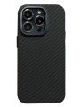 Carbon fiber Kevlar phone cases for iPhone 15 14 Pro Max case metal ring lens lightweight PC texture Apple 15 13 Promax cover. 