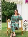 Women Winter Collection 2-Piece Unstitched Printed Linen Suit Women Wear, Women Fashion. 