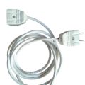 Extension Cable Extension board for All Seasons: High-Quality, Flexible Design with Male-Female Plugs, Multi-Purpose Two-Core Wire Lead (40/76) in White.. 