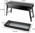 Portable BBQ Grill Charcoal Stainless Steel Foldable Barbecue Tool Kits for Camping Picnic Outdoor Garden Party. 