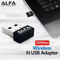 USB ALFA Mini Wireless Wifi Adapter Dongle Receiver Network LAN Card PC 300Mbps USB 2.0 Wireless Network Card. 