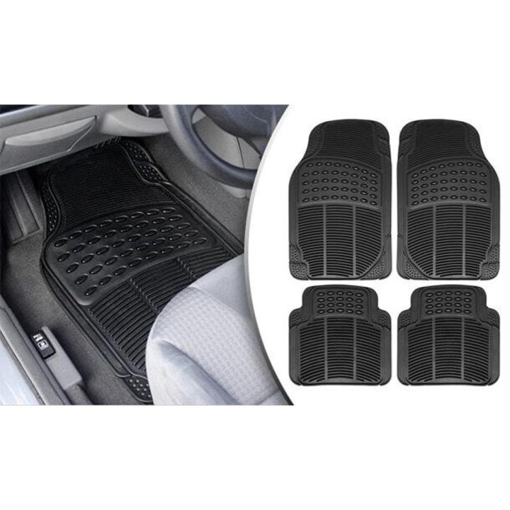 Universal Car Floor Mats - PVC Rubber - 5 Pieces - For All Cars