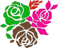 Rose Flowers Reusable Stencil for Airbrush Painting DIY Crafts and Wall Art. 