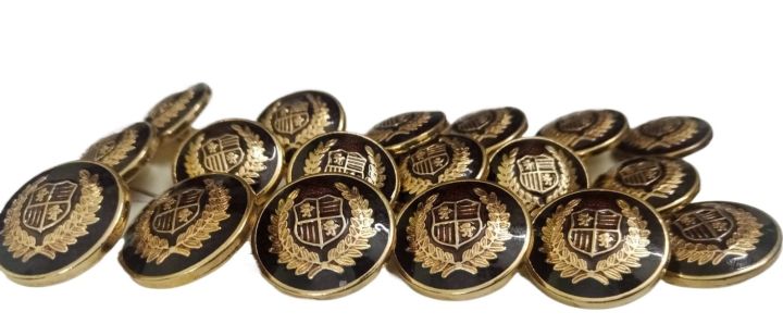 Golden Metal Brass Blazer Buttons Set-KS