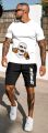 Mask Tshirt With Matching Shorts Sports Gym Fitness Football Half Sleeves T shirts For Men. 