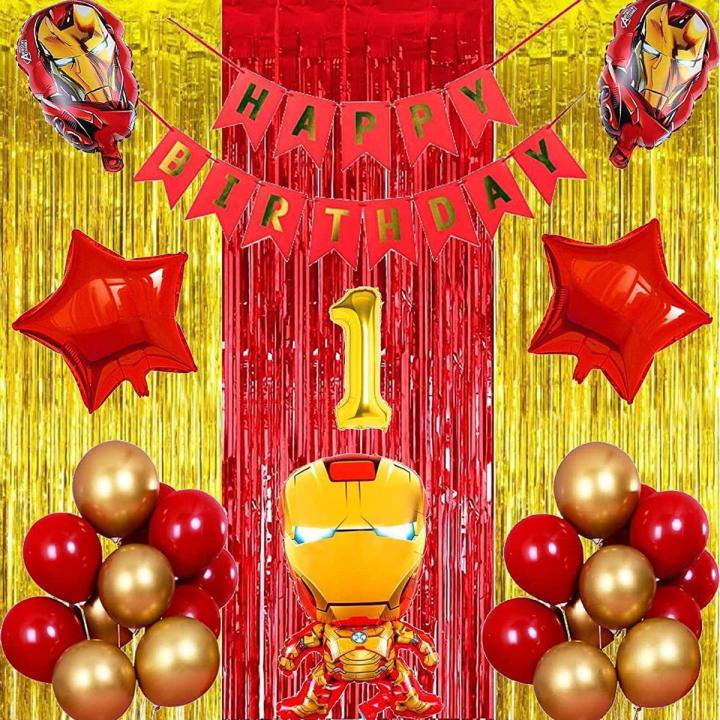Ironman Theme Happy Birthday Decoration 40 Pcs Set