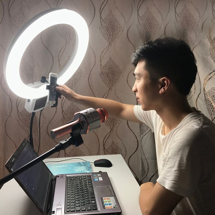 Ring Light 32cm with 7.5ft Tripod Stand , Alumunim Rod Stand