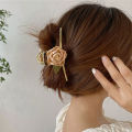 Large Metal Flower Hair Clip Korean Version Hair Accessories Back Head Catch. 