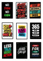 Mini motivational Quotes Photocards for Mobile case Laptop Note book cover. ( Premium ink HD Printing). 