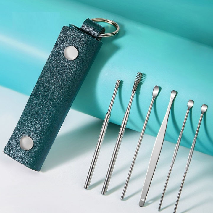 【Hot demand】6Pcs/set Ear Wax Cleaner Stainless Steel Earpick Wax ...