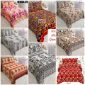 king size fancy printed bed sheet. 