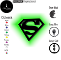 Superman Logo LED Wall Lamp – Superhero Gaming Room Decor | Vibrant Backlit Light – Ideal for Superman Fans, 7mm Thickness--- BY --- GHAR KA DECOR(GD). 