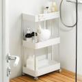 Rolling Utility Cart - table 3-Tier - Trolley Organizer Serving Cart Easy. 