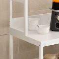 40'' Wood Standard Baker's Rack with Wooden Shelves iron Frame Luxury Table Microwave oven Stand Table. 
