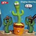 Dancing Cactus Stuffed Toy with Music Dance Birthday Party Decoration Plush fidget Toys for Boys and Kids Dolls Valentines Gift Ideas Girl Birthday Gifts. 