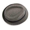 Black Men's fedora hat Sophisticated Casual Grey British style striped hat Classic Retro derby hat for Formal occasions Vintage. 