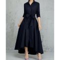 Tail style long gown. 