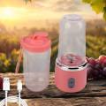 Portable Electric Blender with Separate Jug | USB Rechargeable | Smoothies, Juices & Shakes On-the-Go,USB Rechargeable Juicer Blender - Mini Portable Personal Size Blender with 6 Blades Electric Mixer for On-the-Go Smoothies - 400ml Food Grade Fruit Juice. 