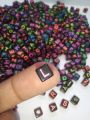 A-Z Alphabet Acrylic Square Shape Beads, About 8mm, 50pcs, DIY Art & Craft.. 