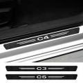 4PCS Car Sill Stickers For Citroen C1 C2 C3 C4 C4L C5 C6 C8 C-ELYSEE VTS Xsara C-Crosser Berlingo Jumpy Nemo Picasso Accessories. 