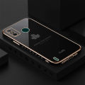 For Tecno Spark6 Go Case, Fashion INS Electroplated Bling Girl Boy Couples Straight Side Maple Leaf Soft TPU Phone Back Cover Case For TECNO SPARK 6 GO. 
